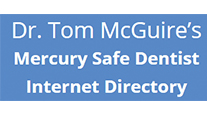 Dr. Tom McGuire's Mercury Safe Dentist Internet Directory logo.
